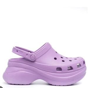 Purple Platform Bae Crocs
